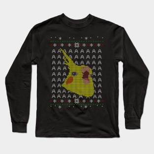 cockatiel screamy christmas sweater Long Sleeve T-Shirt